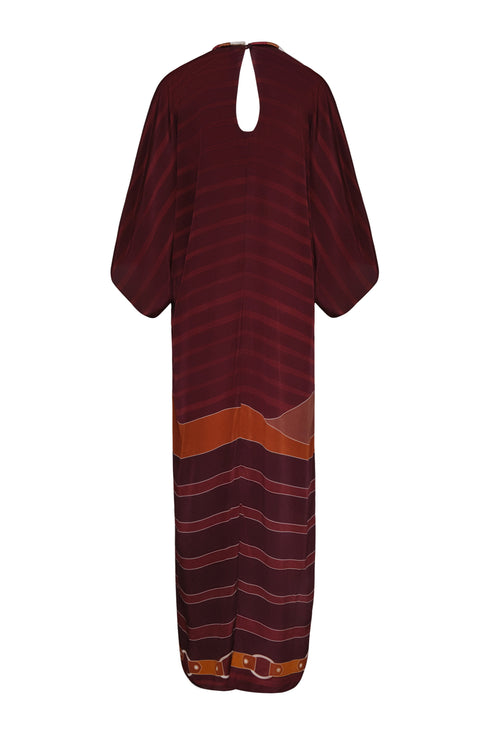 Andina Crepe Chine Tunic / Purple Horses